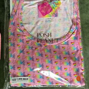 Posh Peanut x Lisa Frank Logo Tank Top and Ruffled Shorts Women’s Large